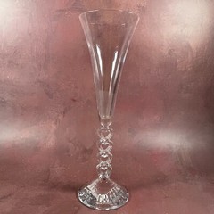 Stylish Single French Crystal D’Arques Champagne Glass With Hearts Stem