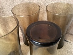 Linden Mocha Anchor Hocking set of 4 17 0z tumblers/glasses