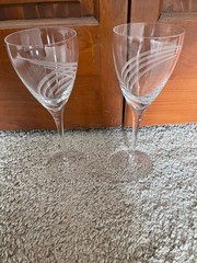 Lenox Set of 2 Water Glasses Goblets Windswept 8 5/8” in Height 1986 – 2010
