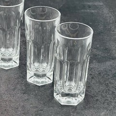 6 Vintage Crystal Shot Glasses Paneled Design 3.25″ Tall Weighted Bottom