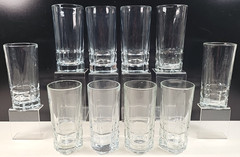 10 Libbey Squire Cooler Glasses Set Clear Vertical Cut Drink Tumbler Barware Lot