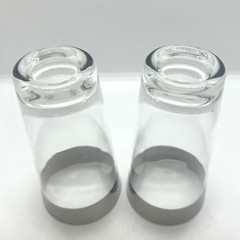 Vtg MCM DOROTHY THORPE 12 Oz. 5-7/8″ Silver Band Rim Highball Glasses – Set of 2