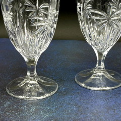 Palm Godinger Shannon South Beach Collection Set of 4 Iced Tea Goblets Near MINT