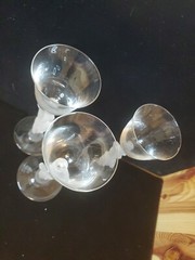 3 Rare VTG Bacchus Bayel France Crystal Wine Frosted Male Nude Stem + Bonus DVZ