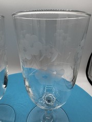 2 Libbey Glass Company Ice Tea Goblets Footed