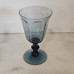 Lenox Antique Dark Blue Juice Glasses Goblets Stemmed Footed 5″ VTG Set of 4