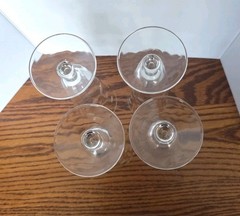 Set Of 4 VTG Libbey 50s-60s Frosted Etched Polka Dot Pilsner Glasses 8.25” H
