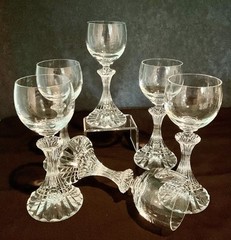 Vintage Mikasa “The Ritz” Cordial Crystal Glasses Set of 6