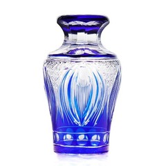 Cobalt Blue Glencairn Glass 6oz Hand Cut To Clear Nosing Tasting Whiskey Glass