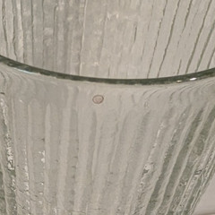 Jeannette Glass Finlandia Set of 4 Water Iced Tea Tree Bark Icicle 6 3/8″ 16 oz.