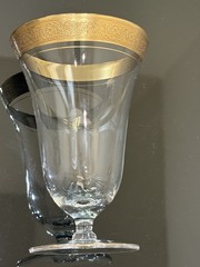 Glastonbury Lotus Gold Rim Water / Iced Tea Glasses 5.5″ Vintage 1960 Set Of 4