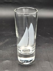 Royal Copenhagen 1994 Cordial Schooner Shooter Glasses Set Of 6 Wooden Crate EUC