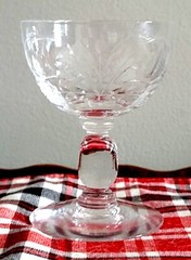 6 Heisey Cabochon Debutante 1066 Cut Crystal Stemmed 6oz Champagne Glasses 1950s