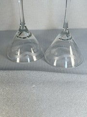 Mid Century Classic Swanky Wavy Line Polka Dots Vintage Martini Glass Barware