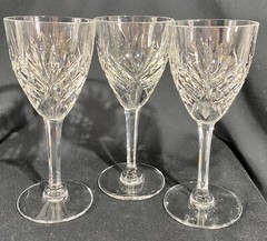 St Louis Chantilly Wine/Goblet Glasses 6 oz *Set of 3* Crystal-France-Stunning!