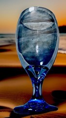 Libbey Premier Teardrop Light Blue Ice Tea 7” Goblet