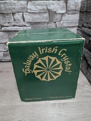 Vtg Galway Irish Crystal 4 Piece Kings Court Goblet Set w/Original Box 25150 1