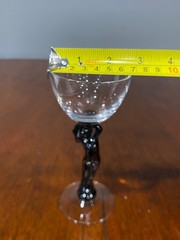 VTG Cambridge Ebony Liquor Cocktail Statuesque Nude Stem Glass 6.25″H
