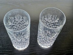 Set of (2) Stuart Crystal Highball Glasses 5 7/8″ tall.