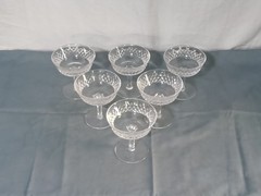 Waterford Crystal Alana Pattern Champagne Sherbet Glasses, Set Of 6
