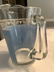 13pc Vintage Jeanette Hellenic Wedgwood Blue Pitcher Tumblers Juice Glasses