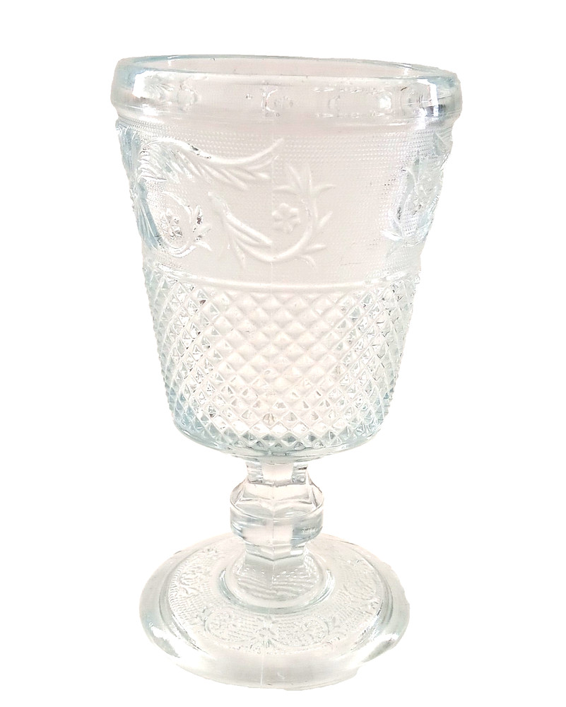 Johnson Brothers Everyday Clear Glass Goblet 6 5/8″ Vintage