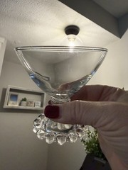 8 NEW! Vtg Anchor Hocking BERWICK BOOPIE BUBBLE CLEAR 3 1/2” Sherbet Champagne