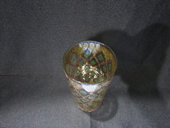 8 Vintage Culver Valencia Highball Glasses 22K Gold Green Diamond MCM EXCELLENT
