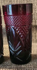 Set of 5 Cristal D’Arques Durand Luminarc Ruby Red 14oz 6.25″ Glass Tumblers