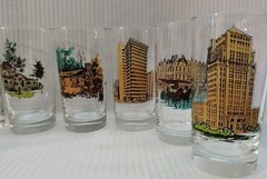 Vintage Libbey Wilbur G Kurtz Atlanta Historical Sites Highball Glasses Set of 8