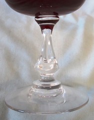 Fostoria Ruby Distinction Footed Water Goblet Glass 7 1/4″, Set of 4