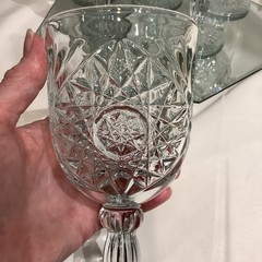 Libbey Hobstar Clear Star of David 7” Wine Water Goblet – Set of 6