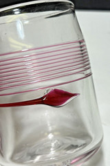 3 Vtg Thames Street Glass House Art Glass Cocktail Tumblers 1986 Applied Rings