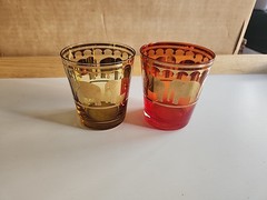 2 Small Vintage Elephant 3″ Shot Glasses/Candle Votive