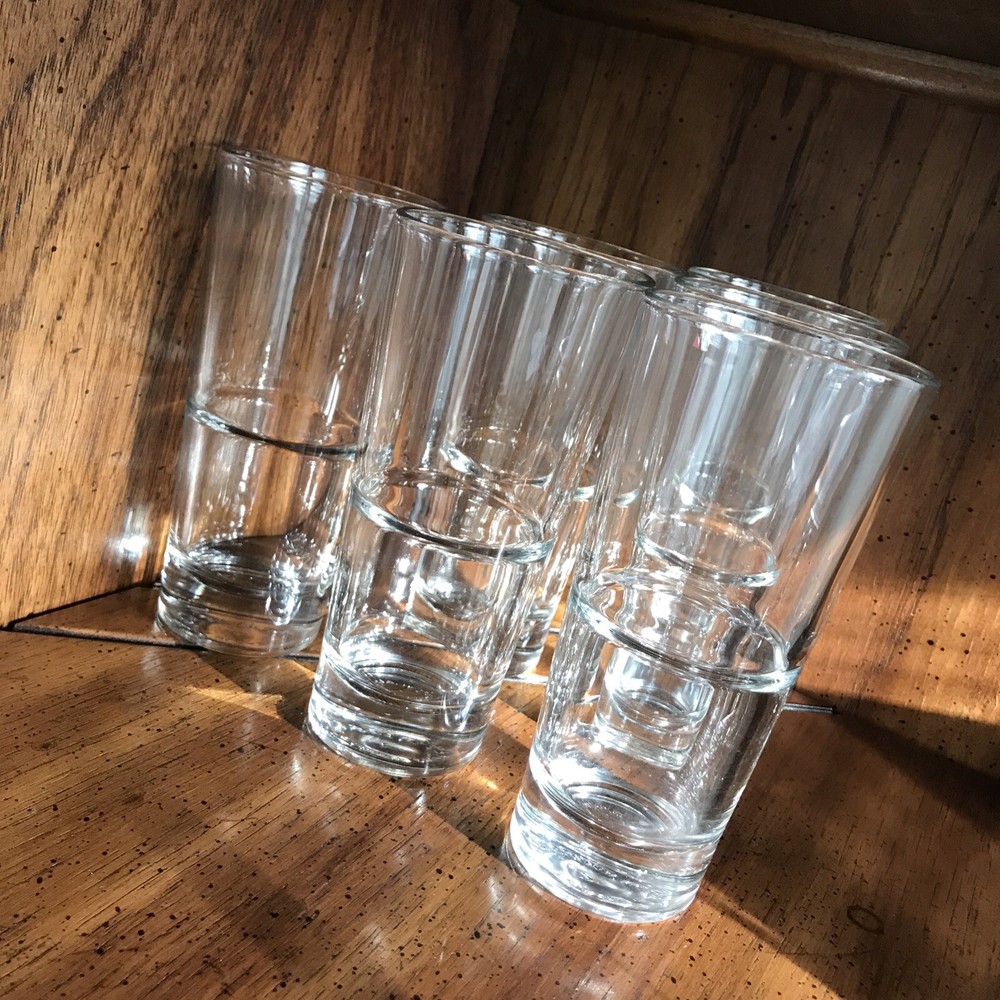 Lot Of 6 Libbey Duratuff “Endeavor” 12 Oz High Ball Cocktail Glasses 12 oz EUC