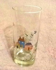 REPLACEMENT Heartland 12 oz Glass Glassware Tumbler Pig Farm Scene NICE
