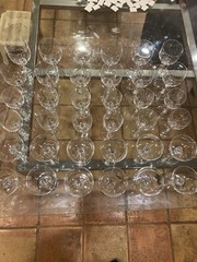 Baccarat Crystal Normandie vintage. 12 Water, 12 Sherry/ Wine, 12 Cocktail.