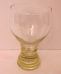 Homer Laughlin Fiesta Ware Goblet Glass Banded 12 oz Fiesta Lemongrass Vintage