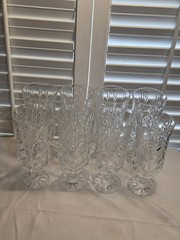 *SALE* Fifth Avenue Potico Crystal 24 Lead Crystal Tea Glasses Set Of 8