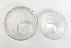 Vtg Hazel Atlas Ribbed Standard 1.5 oz & Pony Mini Sample .75 oz Shot Glass Lot