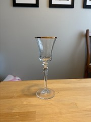 Vintage Mikasa Jamestown Gold Trim Wine Glasses (5 Total Available)