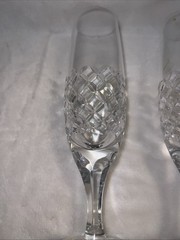 Waterford Comeragh 5 Elegant Champagne Crystal Flutes Vintage