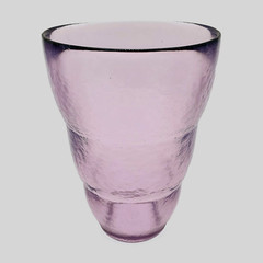 Purple Cocktail Glasses Water Tumblers Textured Flared Amethyst Lilac Set of 6