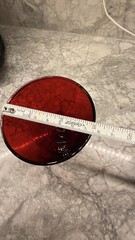 Vintage Anchor Hocking Berwick Boopie Ruby Red Wine Juice Goblet Glass Bubble Fo