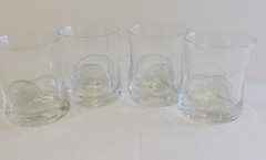 Lenox Turkey Eagle Smoked Coin Old Fashioned Rocks Cocktail Glasses Set of 4