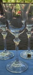 Set of FOUR Oneida Tosca Gold Elegant Glass Water Goblets Bavaria