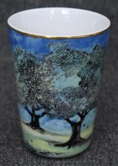 CHARMING GOEBEL ROSINA WACHTMEISTER SIGNED «I GATTI» FLAT BOTTOM TUMBLER