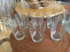 «Doro» by Pasabahce 2 Sets of Horizontal Rings Glassware 6″ & 4″