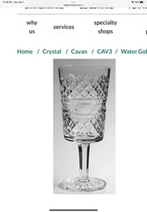 Cavan Crystal 7″ Wine Glass (3) Made in Ireland CAV3