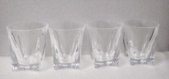 NWOT 4 Mikasa MOTION Crystal Whiskey Bourbon Dbl Old Fashioned Glasses
